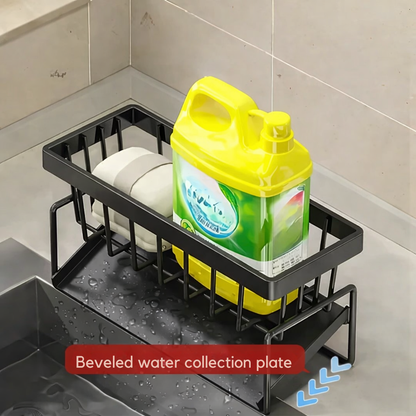 Sleek Kitchen Sink Organizer | Rust-Resistant | With Towel Holder | AquaShelf
