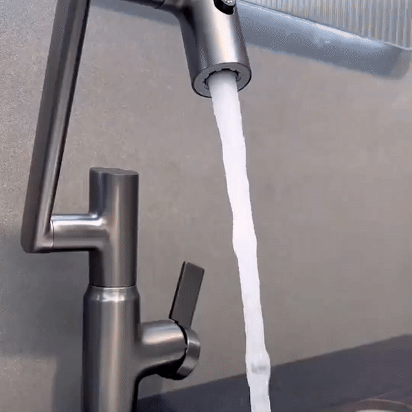 Versatile Kitchen Faucet with Temperature Indicator and Adjustable Height