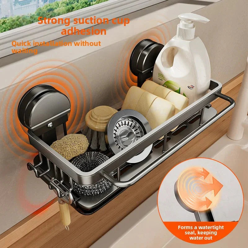 Innovative Kitchen Shelf | Powerful Suction Installation | Open Drainage