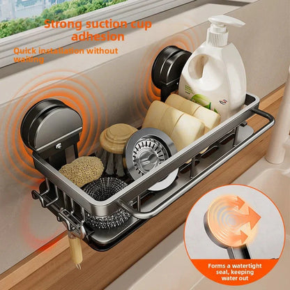 Innovative Kitchen Shelf | Powerful Suction Installation | Open Drainage
