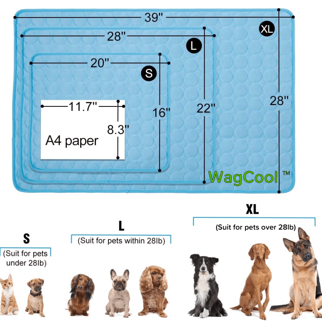 Cooling Mat for Dogs and Cats – Self-Cooling Pet Comfort Mat