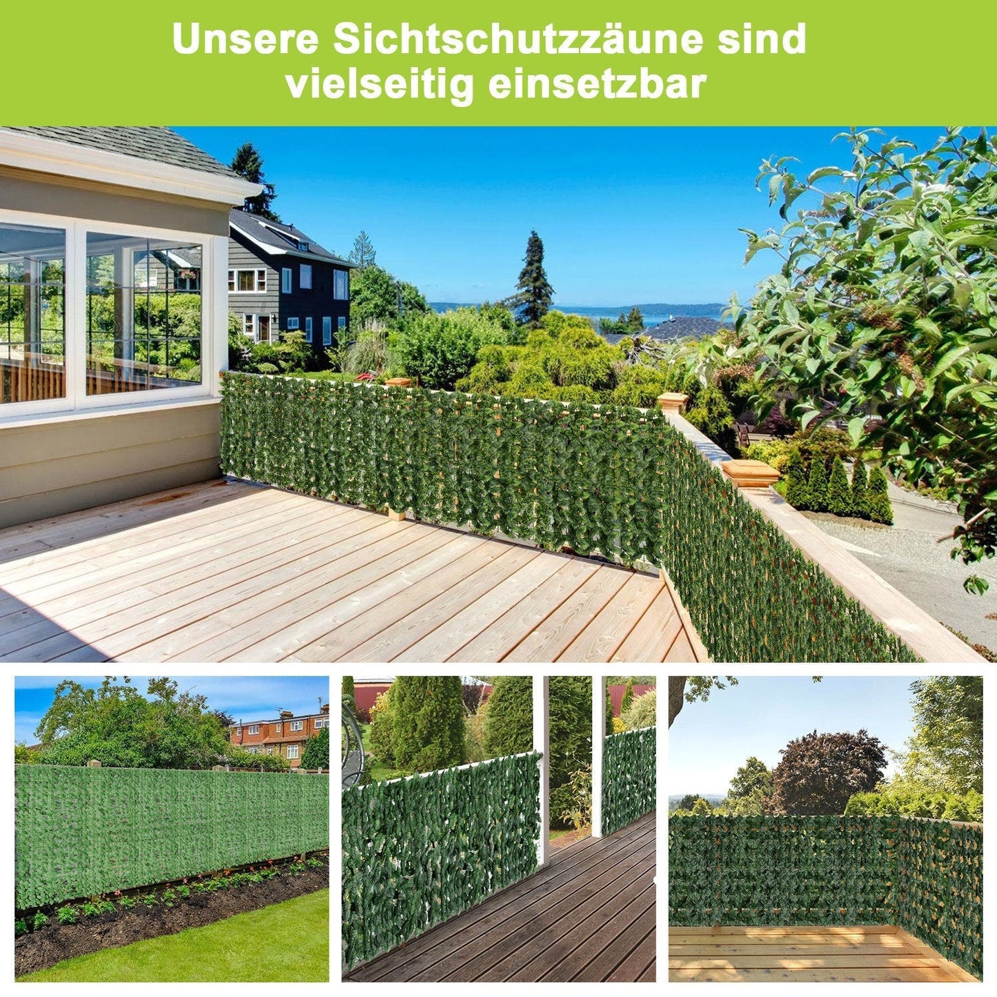 1x3m Artificial Ivy Privacy Hedge Screen