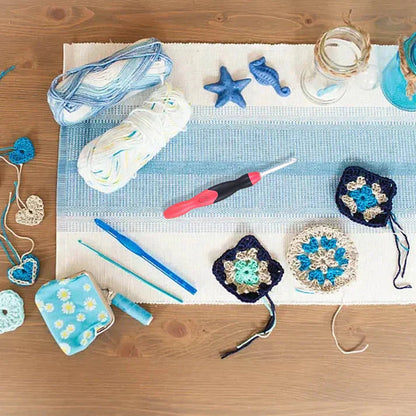 Illuminated Crochet Hook Set | Light-Up Tip | Interchangeable Heads