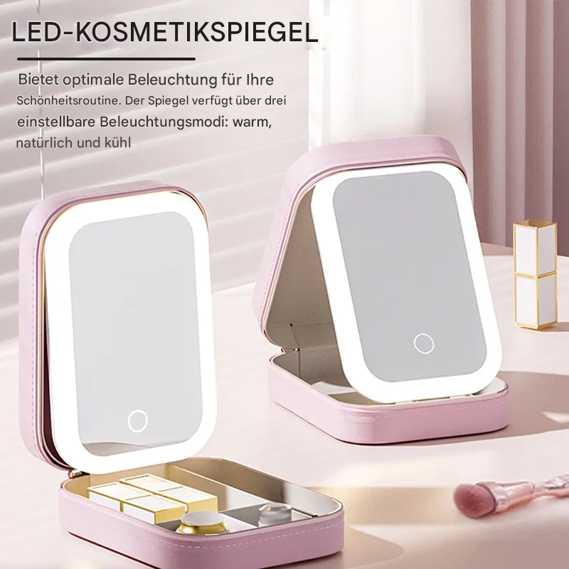 Illuminated Makeup Organizer with Touch Control