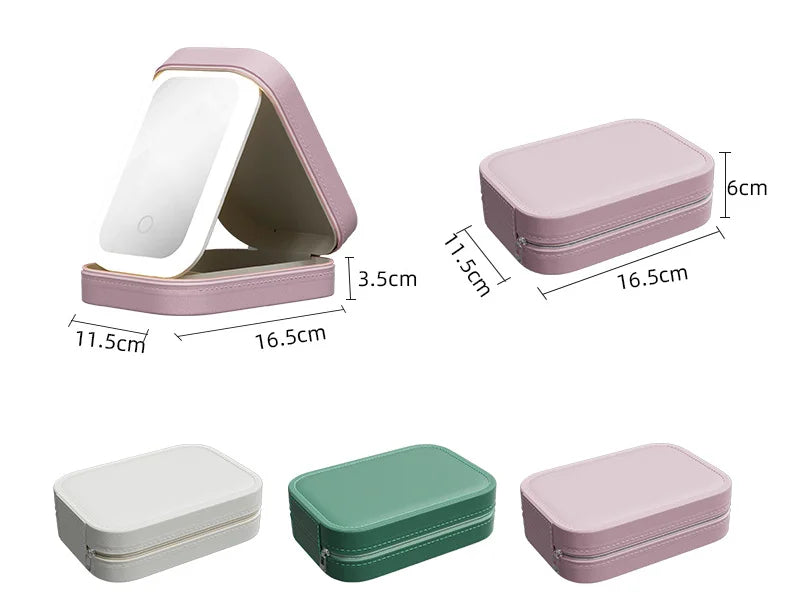 Illuminated Makeup Organizer with Touch Control