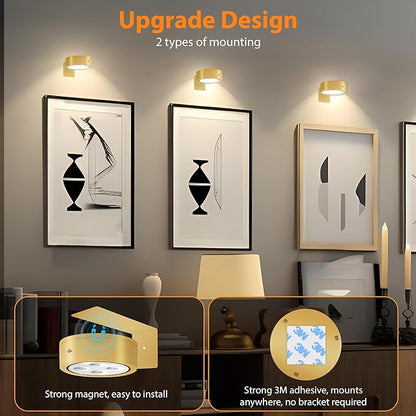 Magnetic LED Picture Light | Adjustable Brightness | LumaBeam