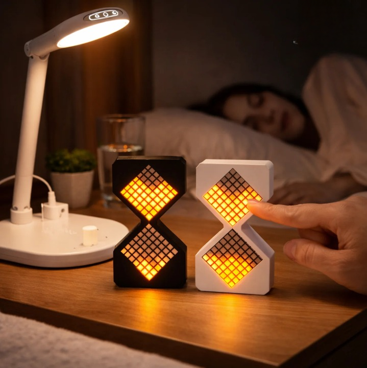 SereneGlow Timer | Tranquil Time Visualization | Flip Control Technology