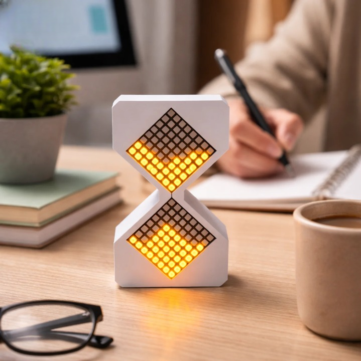 SereneGlow Timer | Tranquil Time Visualization | Flip Control Technology