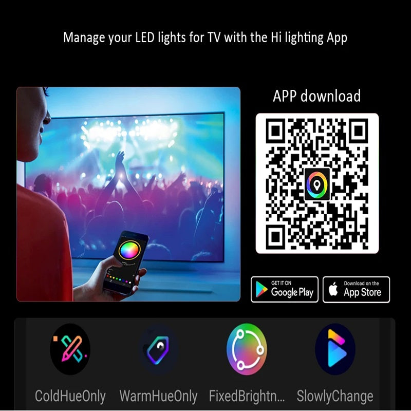 LED Light Strips for TV with HDMI Sync Box – Smart Lighting Solution
