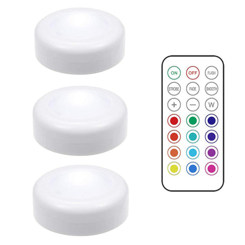 Remote Controlled Dimmable LED Puck Lights – Wireless Design