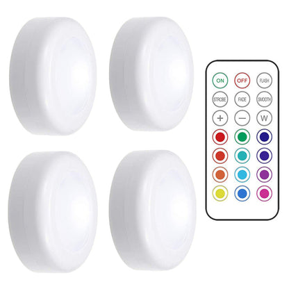 Remote Controlled Dimmable LED Puck Lights – Wireless Design