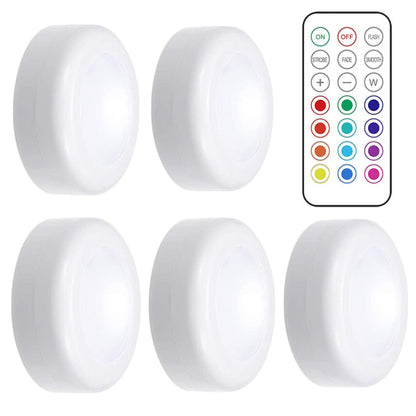 Remote Controlled Dimmable LED Puck Lights – Wireless Design