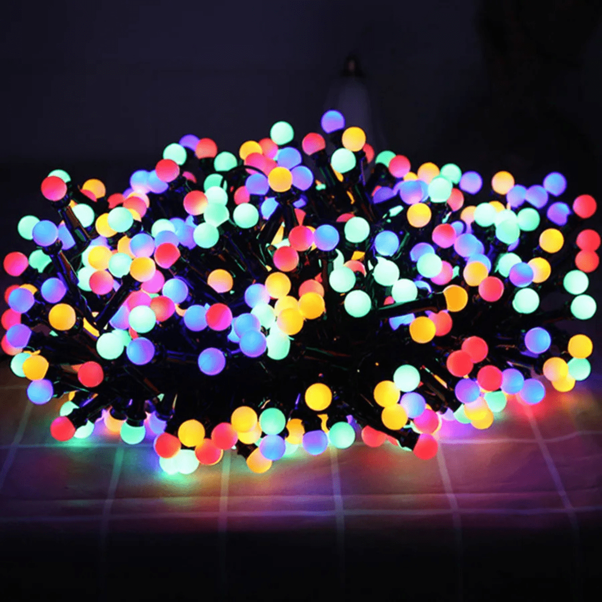 Weatherproof LED Outdoor String Lights – 8 Lighting Modes Decorative Set