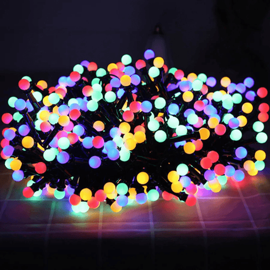 Weatherproof LED Outdoor String Lights – 8 Lighting Modes Decorative Set