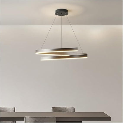 Contemporary Ceiling Light Fixture with Spiral Pendant Design