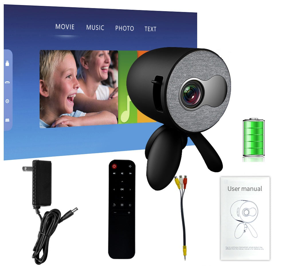 Compact HD Multimedia Projector with Bluetooth Speaker