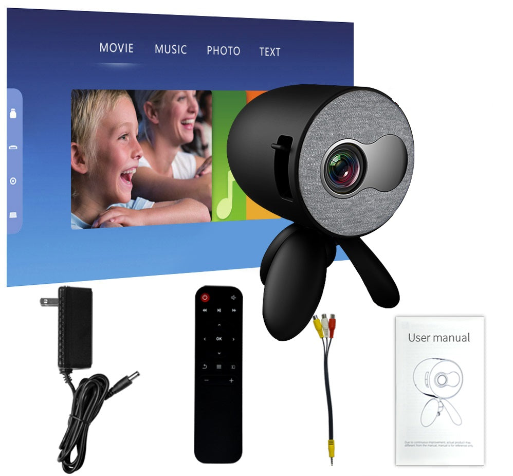 Compact HD Multimedia Projector with Bluetooth Speaker
