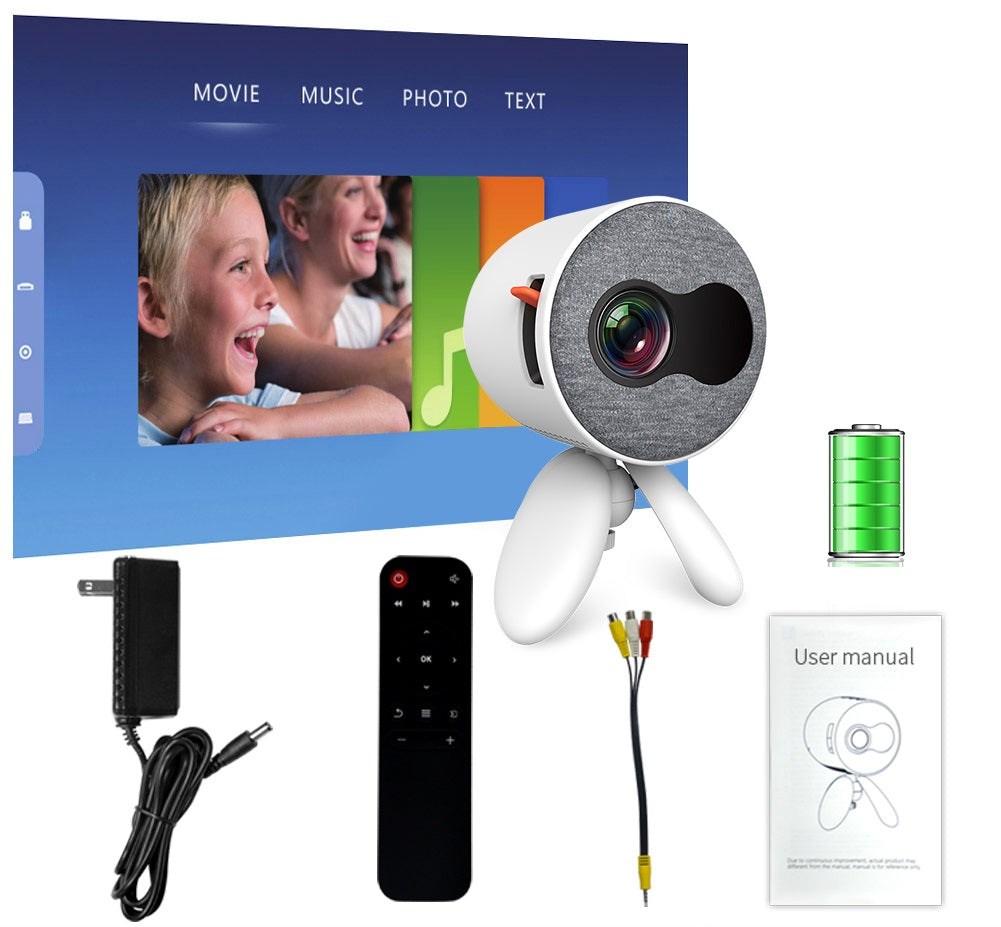 Compact HD Multimedia Projector with Bluetooth Speaker