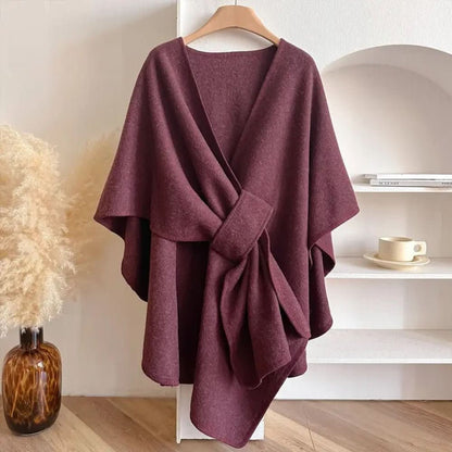 Chic Multi-Wear Poncho Scarf Coat – Warm Fashion Wrap