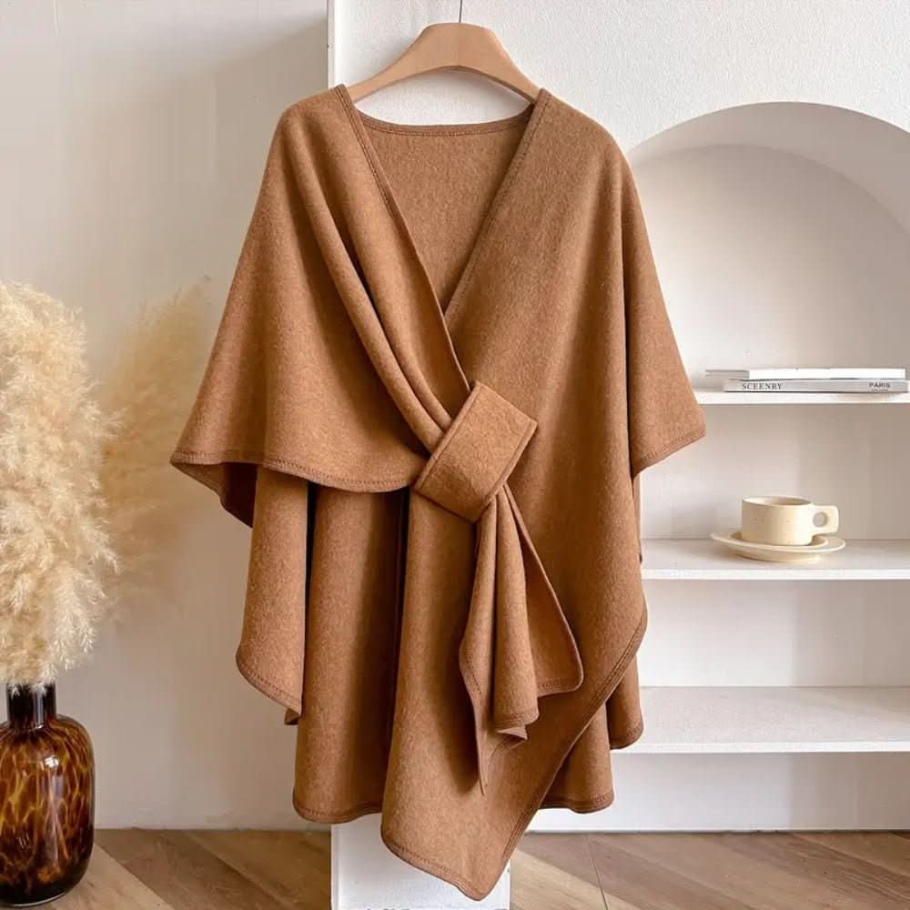 Chic Multi-Wear Poncho Scarf Coat – Warm Fashion Wrap