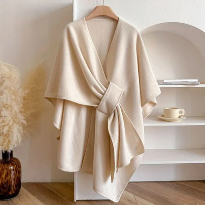 Chic Multi-Wear Poncho Scarf Coat – Warm Fashion Wrap