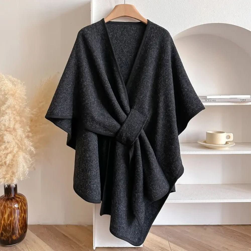 Chic Multi-Wear Poncho Scarf Coat – Warm Fashion Wrap