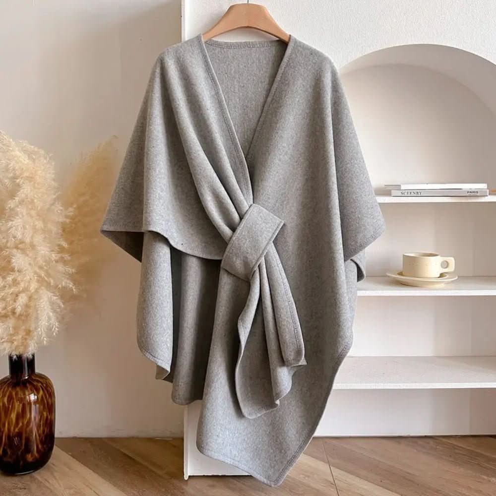 Chic Multi-Wear Poncho Scarf Coat – Warm Fashion Wrap