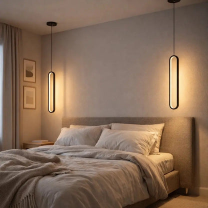 Warm Ambient Lighting Slim LED Hanging Light Fixture