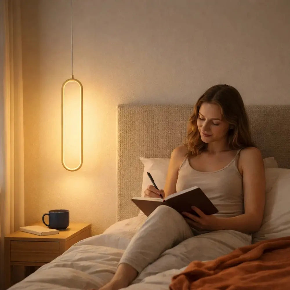 Warm Ambient Lighting Slim LED Hanging Light Fixture