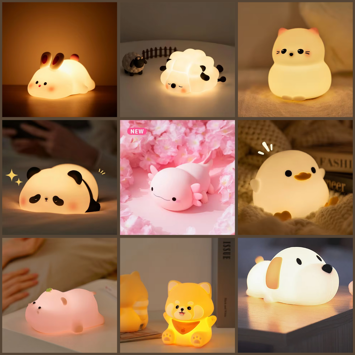 Colorful Animal-Shaped Silicone Night Lamp