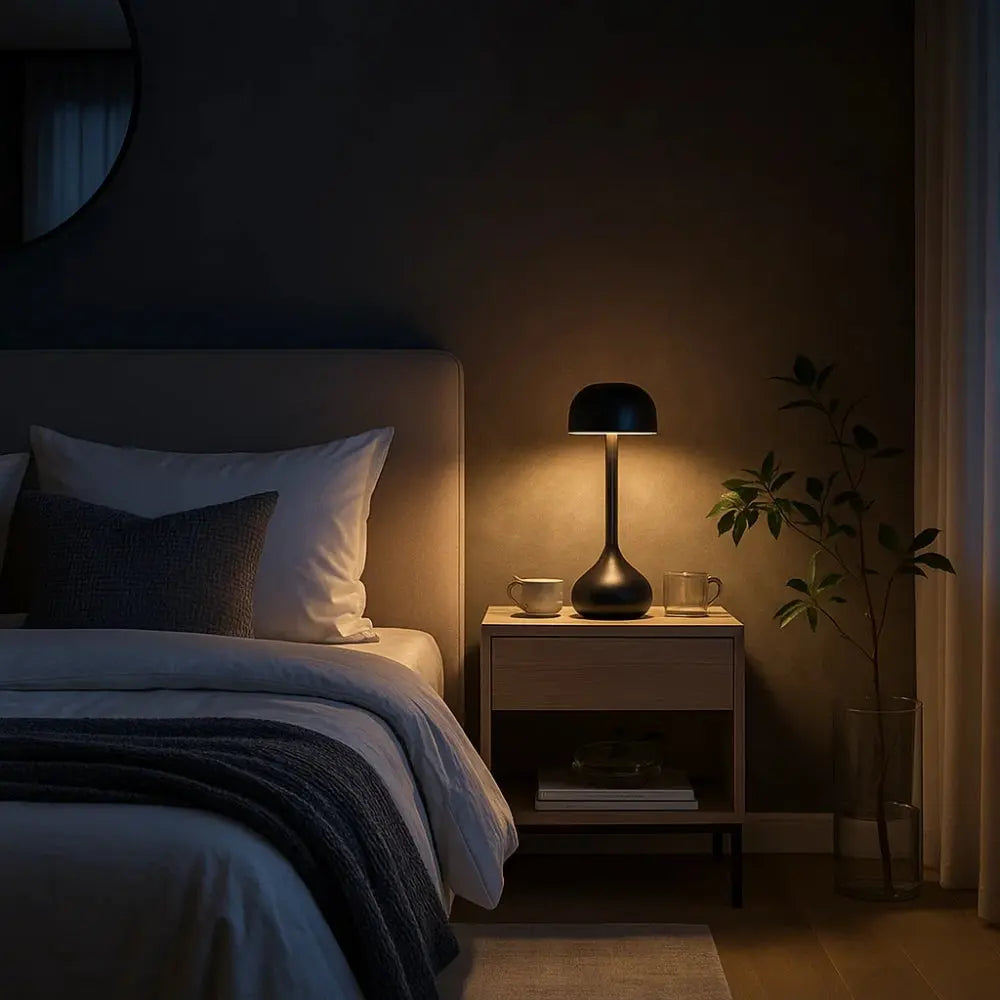 Mushroom-Shaped Desk Lamp with LED Light