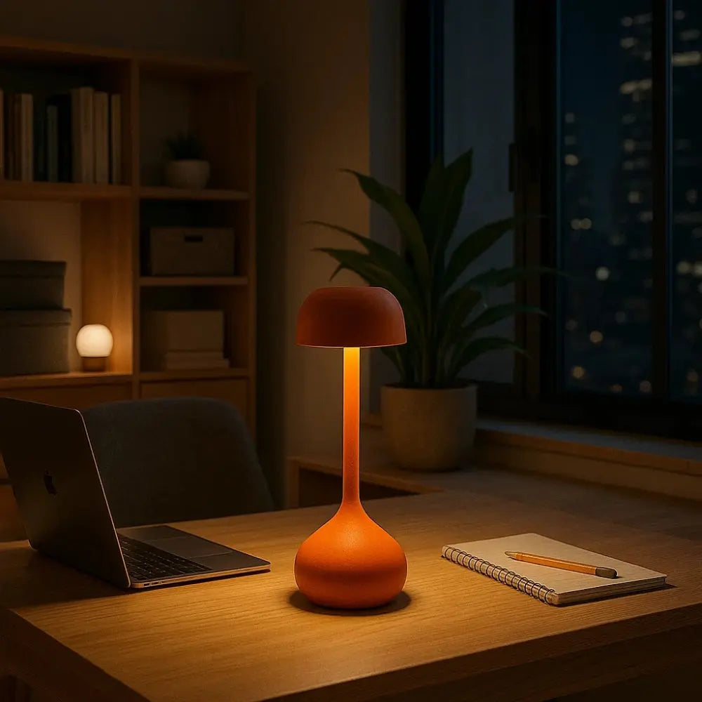 Mushroom-Shaped Desk Lamp with LED Light