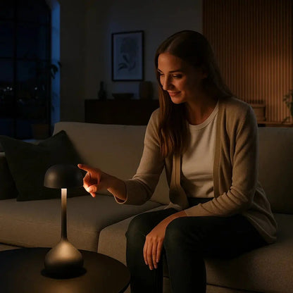 Mushroom-Shaped Desk Lamp with LED Light