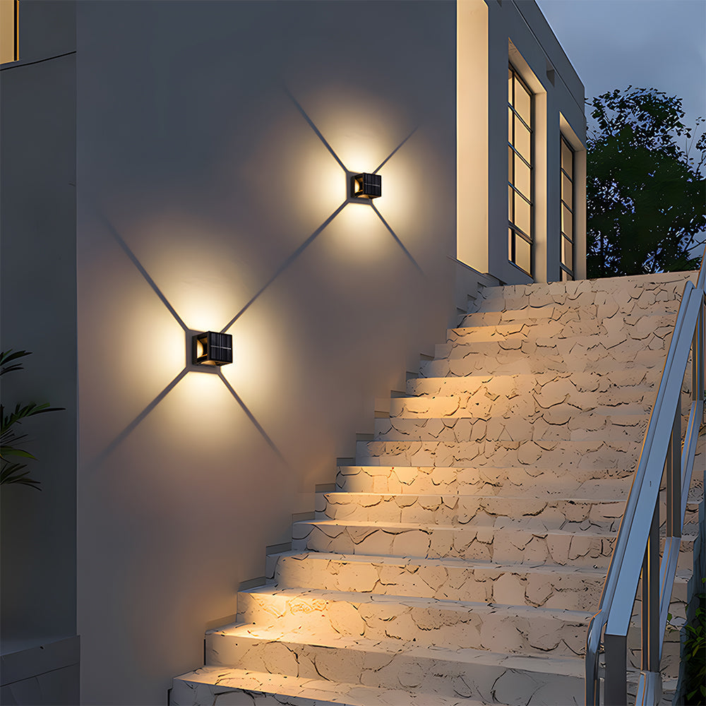 Square Solar Outdoor Lights with LED – Wireless and Waterproof Design