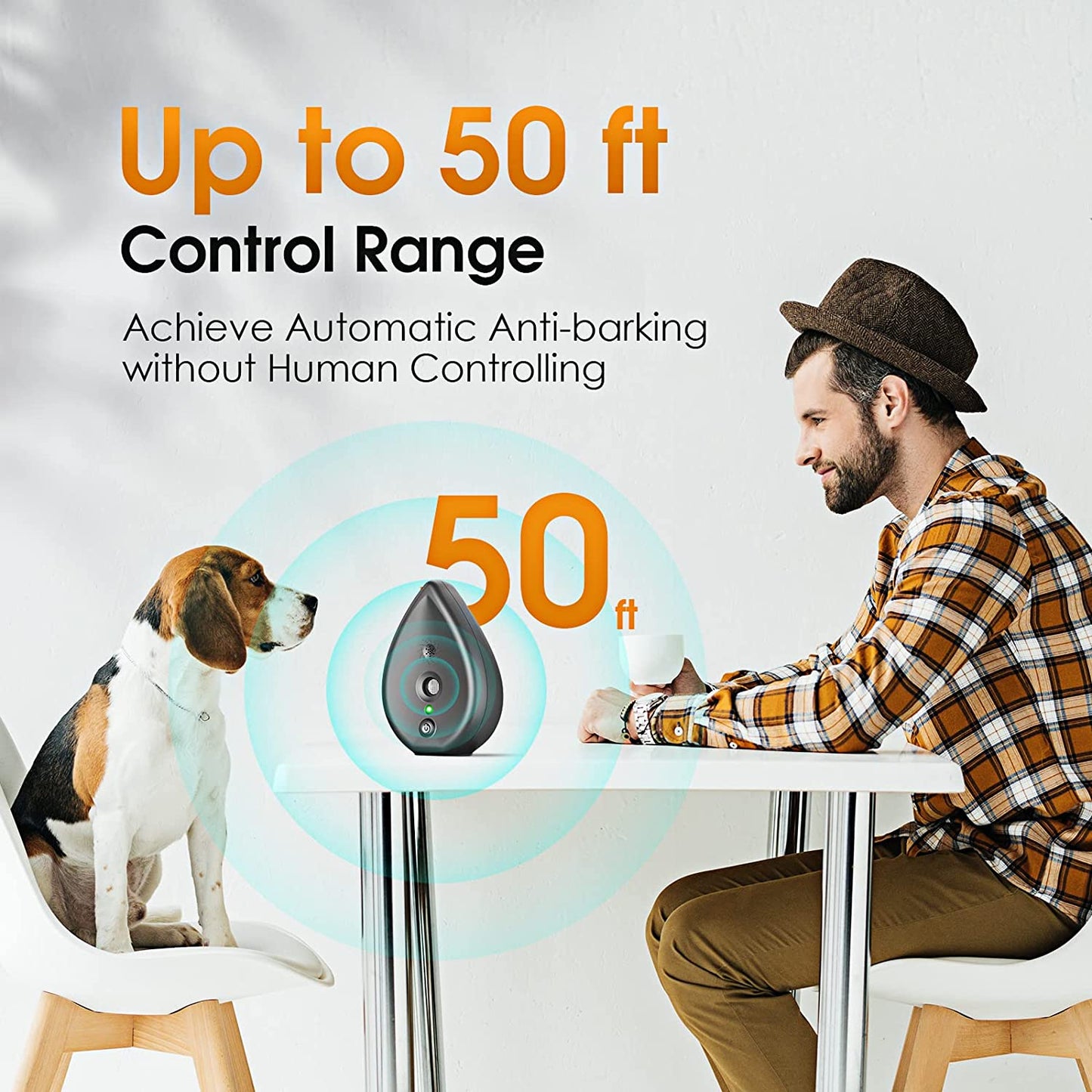 Wireless Ultrasonic Bark Control Device – Indoor Use, Quiet Operation
