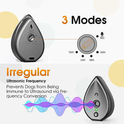 Wireless Ultrasonic Bark Control Device – Indoor Use, Quiet Operation