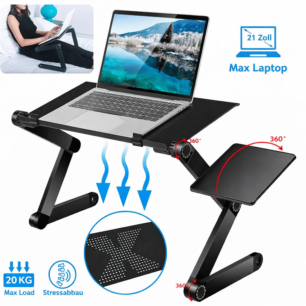 ErgoLift Laptop Riser | 360° Adjustable for Comfort & Health
