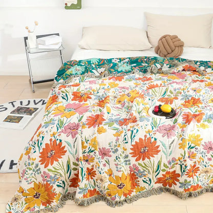 Enchanted Meadow All-Season Cotton Throw