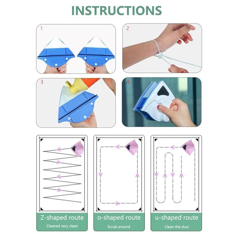 Dual-Sided Magnetic Window Cleaner | Effortless & Safe Cleaning