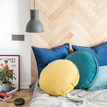Elegant Plush Circular Pillow for Home Décor