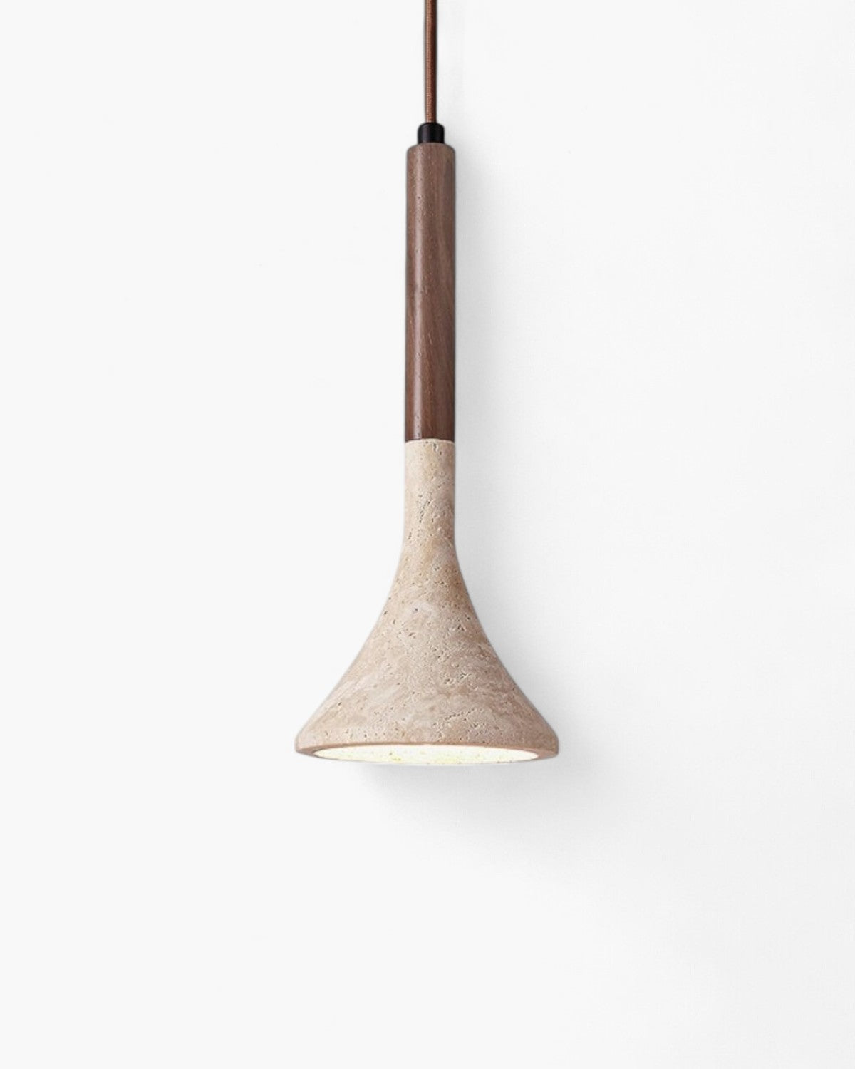 Modern Minimalist Pendant Light with Natural Wood Finish