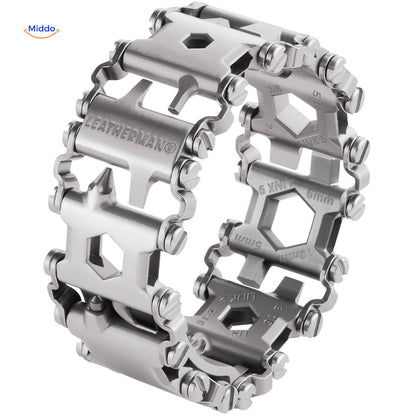 Stainless Steel Tool Bracelet | 29-in-1 Multi-Function Wristband for Any Task