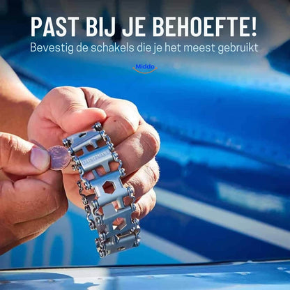 Stainless Steel Tool Bracelet | 29-in-1 Multi-Function Wristband for Any Task