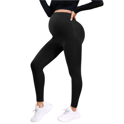 Supportive Elastic Leggings for Maternity with Slimming Design