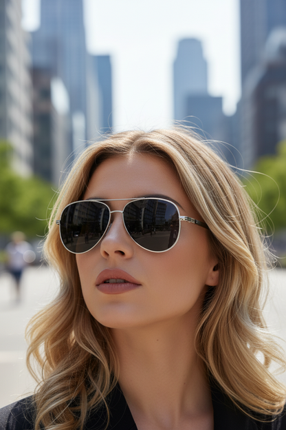 UV400 Anti-Reflection Aviator Sunglasses