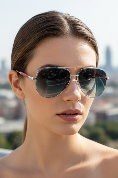 UV400 Anti-Reflection Aviator Sunglasses