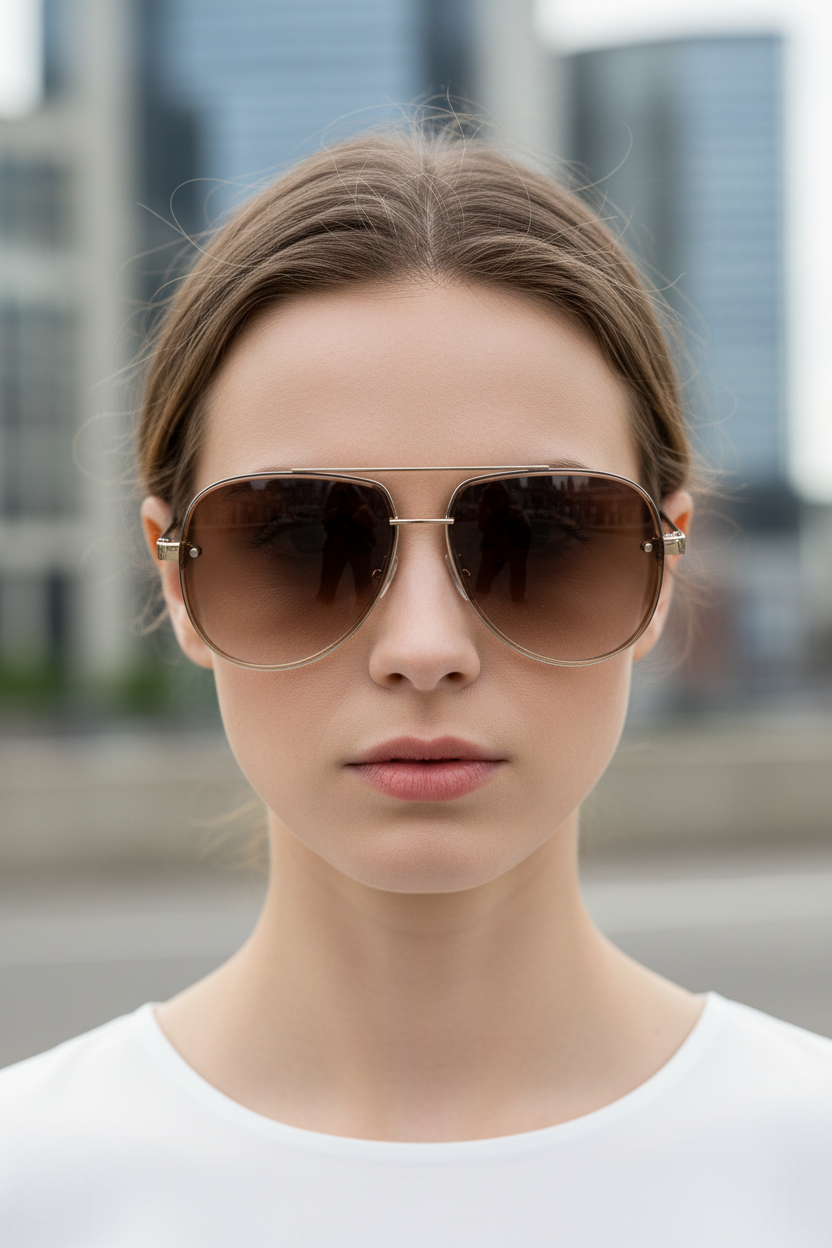 UV400 Anti-Reflection Aviator Sunglasses