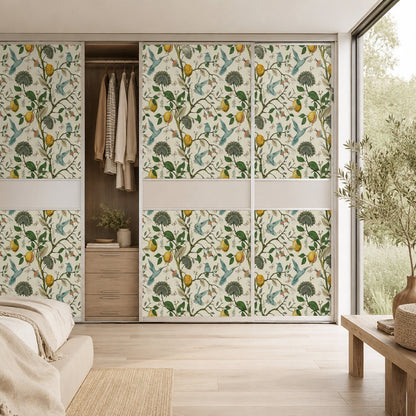 Charming Citrus & Bird Self-Adhesive Wall Décor