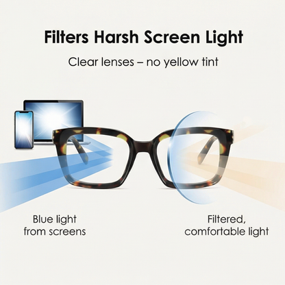 VisionGuard | Clear Lens Oversized Glasses for Screen Use