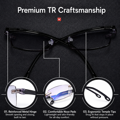 Visionary Lens | Multifocal Clarity | Blue Light Defense | Ultra-Lightweight & Frame-Free
